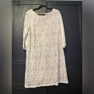 RN Studio Tan and White Dress, 18